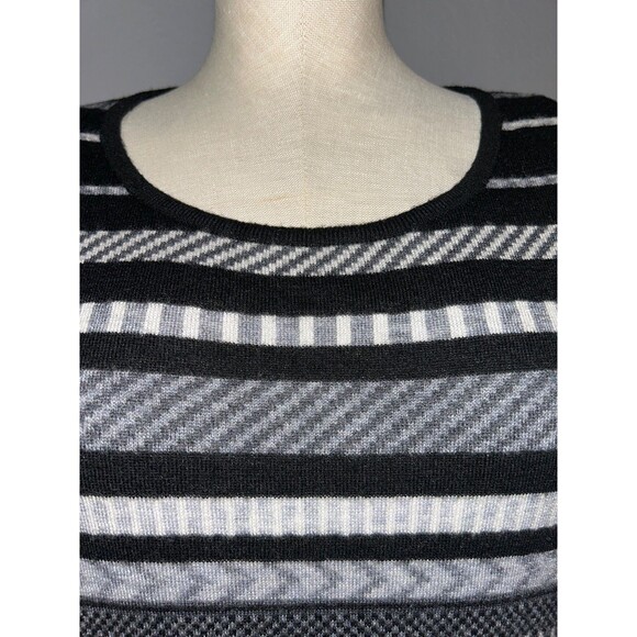 Krimson Klover Women's Sweater Dress size L Long Sleeve Striped Wool Blend - Picture 2 of 10